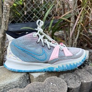 Nike Kyrie 7 Pale Ivory Chlorine Blue Mens Basketball Shoes CZ0141-100 Size 11